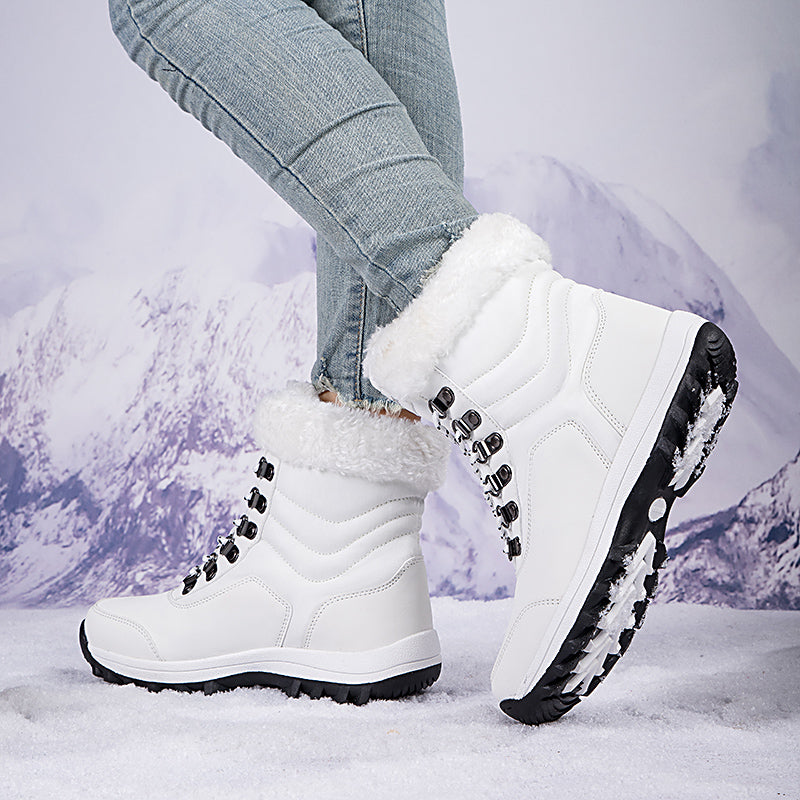 Women's Snow Boots with Plush Lining & Lace Up | Ankle