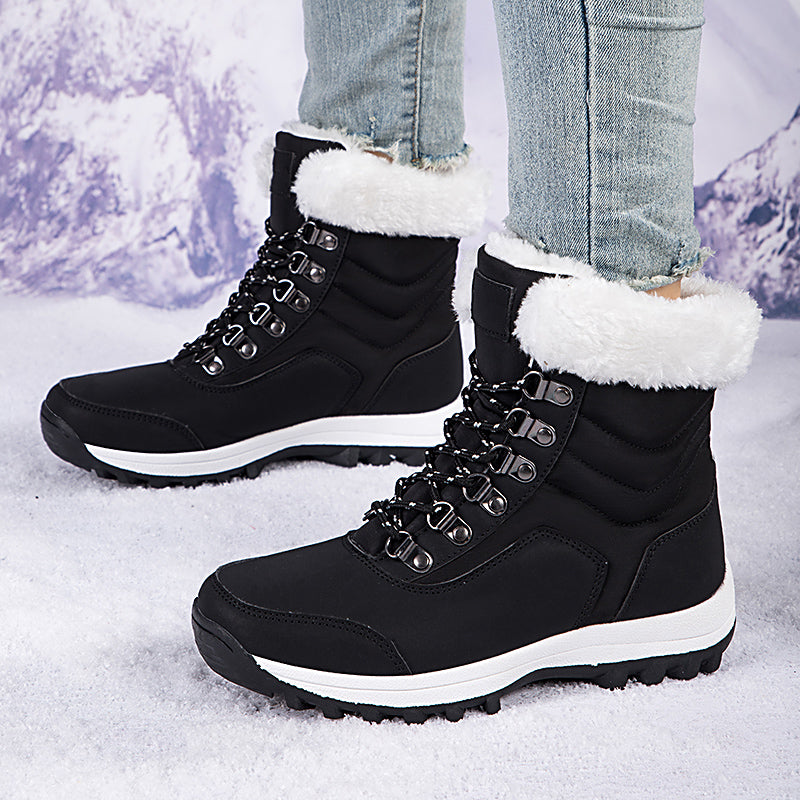 Women's Snow Boots with Plush Lining & Lace Up | Ankle