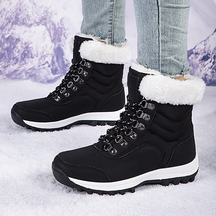 Women's Snow Boots with Plush Lining & Lace Up | Ankle