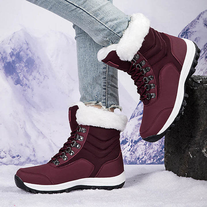 Women's Snow Boots with Plush Lining & Lace Up | Ankle