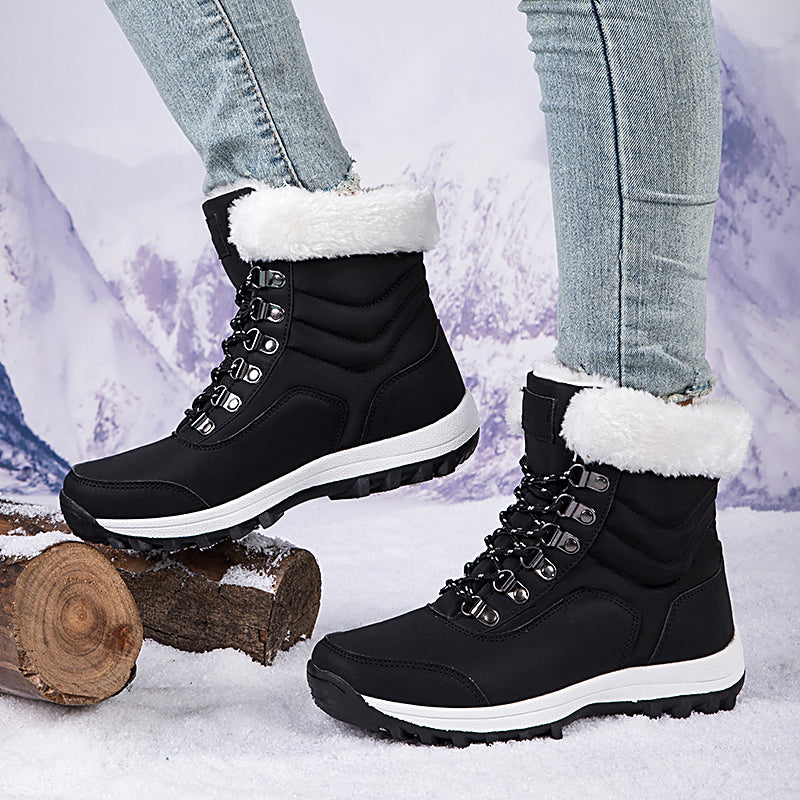 Women's Snow Boots with Plush Lining & Lace Up | Ankle