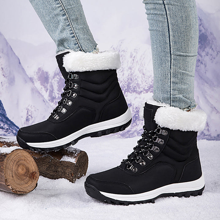Women's Snow Boots with Plush Lining & Lace Up | Ankle