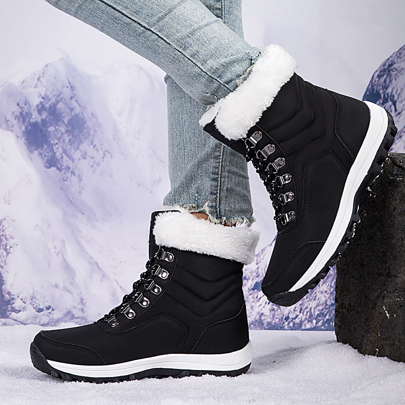 Women's Snow Boots with Plush Lining & Lace Up | Ankle