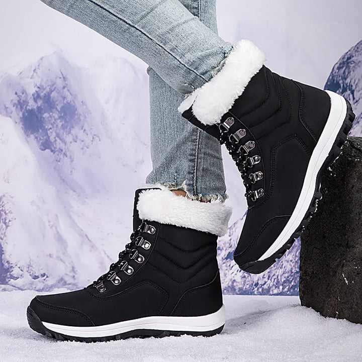 Women's Snow Boots with Plush Lining & Lace Up | Ankle