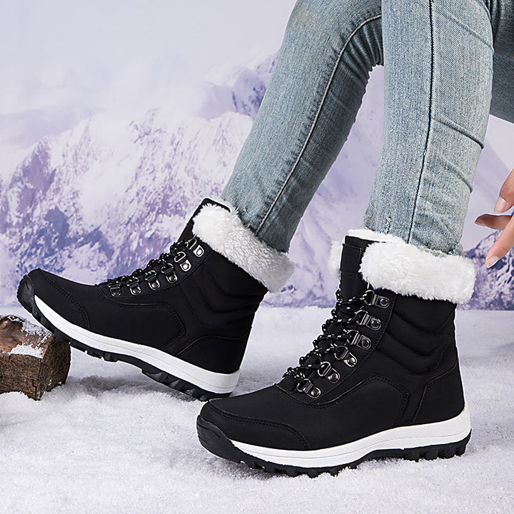 Women's Snow Boots with Plush Lining & Lace Up | Ankle
