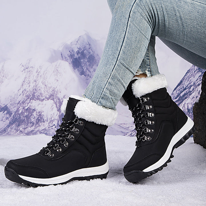 Women's Snow Boots with Plush Lining & Lace Up | Ankle