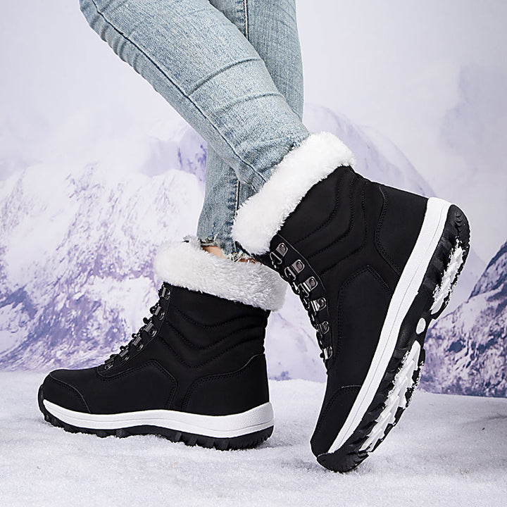 Women's Snow Boots with Plush Lining & Lace Up | Ankle