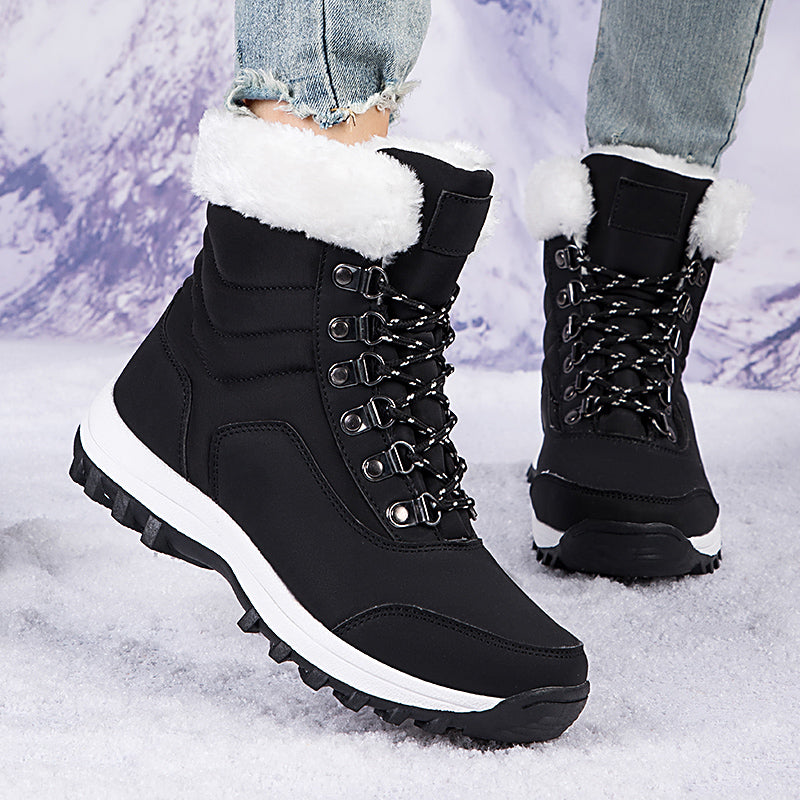 Women's Snow Boots with Plush Lining & Lace Up | Ankle