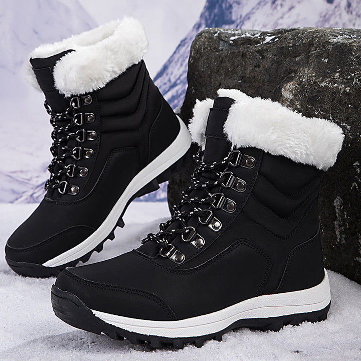 Women's Snow Boots with Plush Lining & Lace Up | Ankle