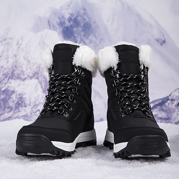 Women's Snow Boots with Plush Lining & Lace Up | Ankle