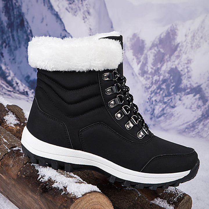 Women's Snow Boots with Plush Lining & Lace Up | Ankle