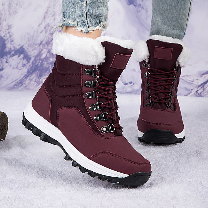 Women's Snow Boots with Plush Lining & Lace Up | Ankle