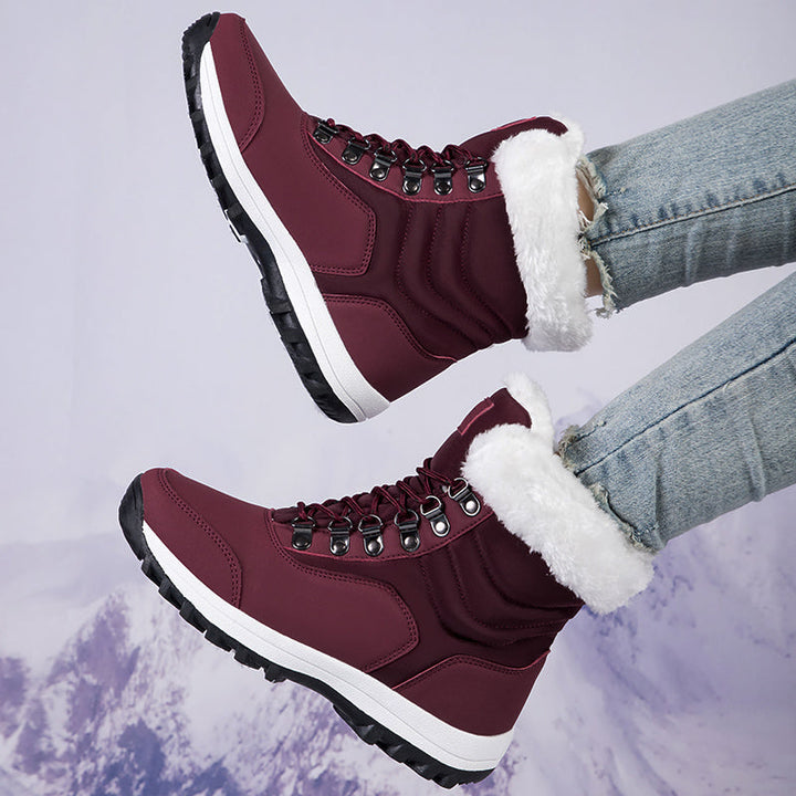 Women's Snow Boots with Plush Lining & Lace Up | Ankle
