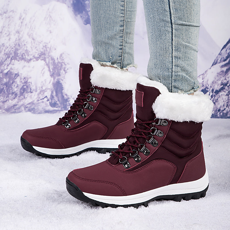 Women's Snow Boots with Plush Lining & Lace Up | Ankle