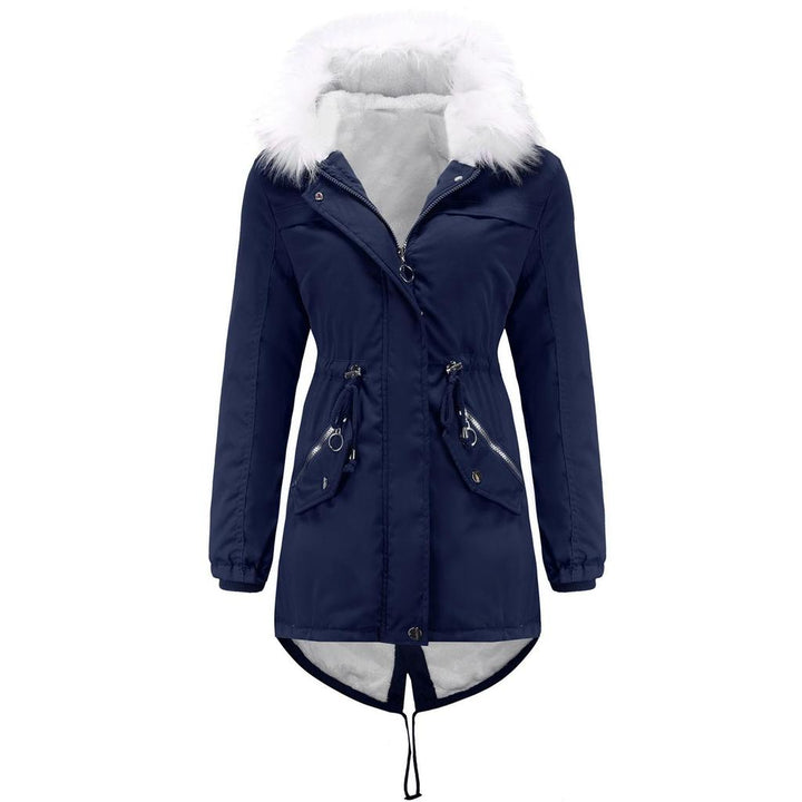 Women's Snow Jacket with Hood Trim & Drawstring Waist | Parka
