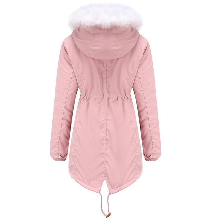 Women's Snow Jacket with Hood Trim & Drawstring Waist | Parka