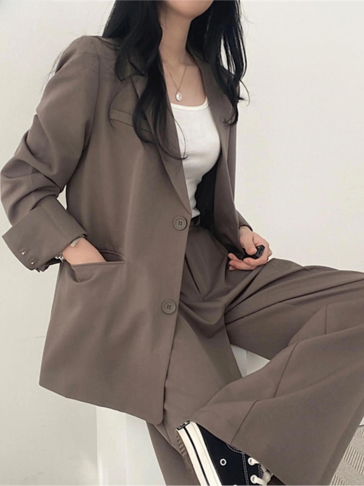 Women's Suits Blazer & Wide Leg Pants | Two Piece Set