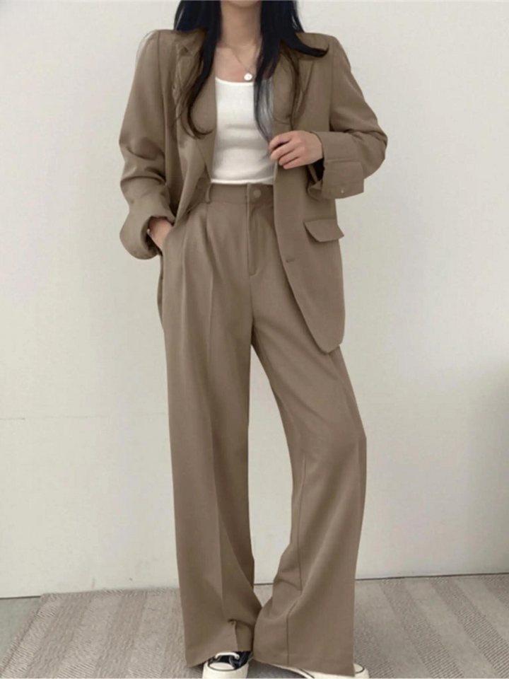 Women's Suits Blazer & Wide Leg Pants | Two Piece Set