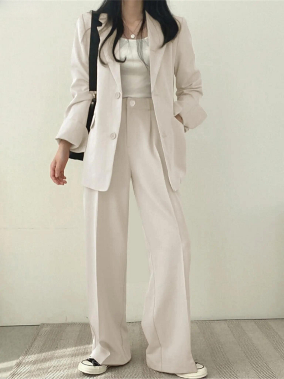Women's Suits Blazer & Wide Leg Pants | Two Piece Set
