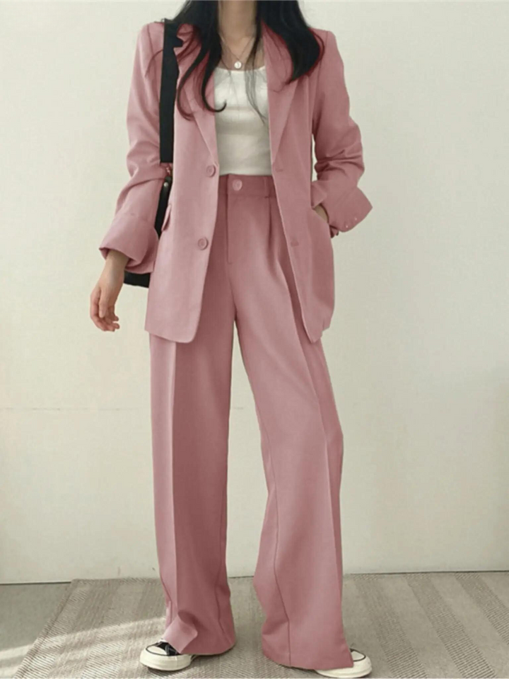Women's Suits Blazer & Wide Leg Pants | Two Piece Set