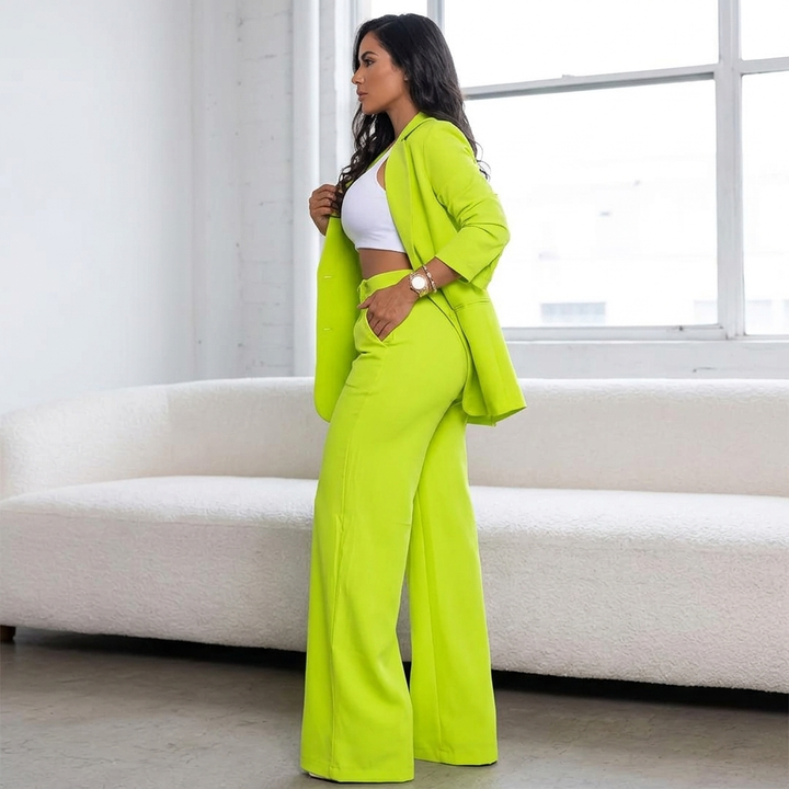 Women's Suits with Blazer & Wide Leg Pants | Work