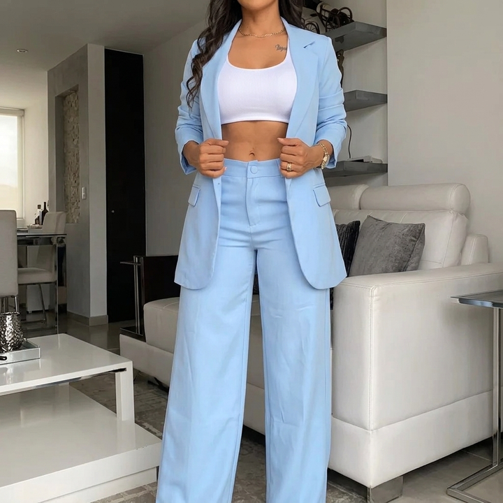 Women's Suits with Blazer & Wide Leg Pants | Work