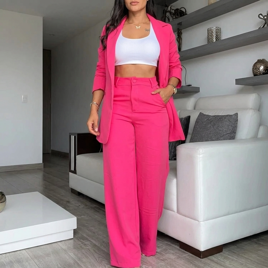 Women's Suits with Blazer & Wide Leg Pants | Work