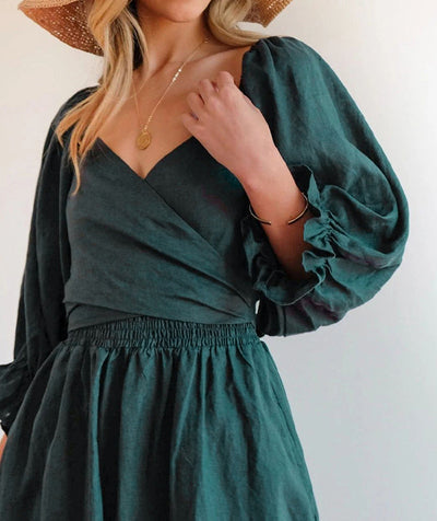 Women's Summer Dress 2-Way Wear & Smocked Waist | Midi