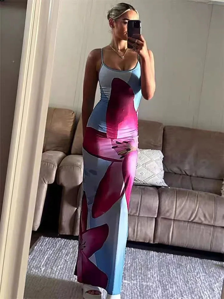 Women’s Summer Dress Floral Print Maxi | Bodycon Slip