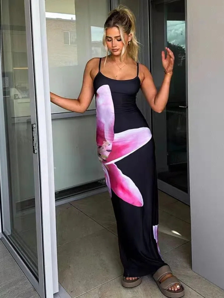 Women’s Summer Dress Floral Print Maxi | Bodycon Slip