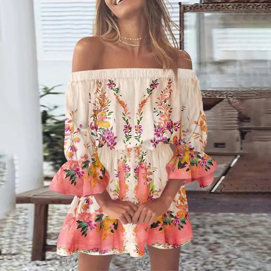 Women's Summer Dress Off Shoulder | Boho Mini