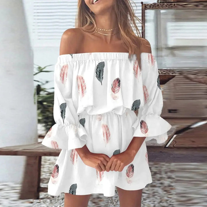 Women's Summer Dress Off Shoulder | Boho Mini