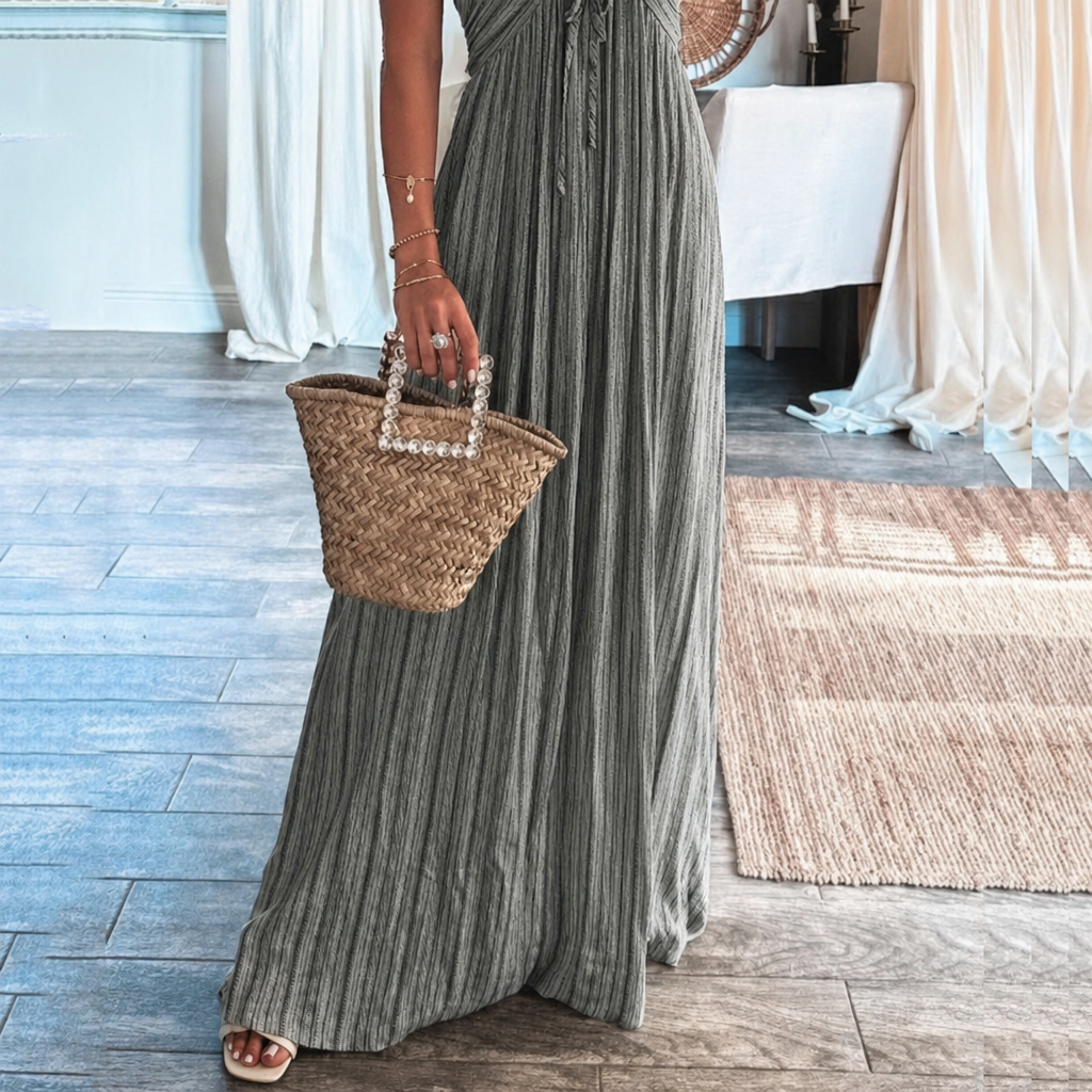 Women's Summer Dress Pleated with Open Back | Boho