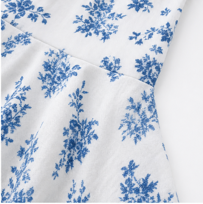 Women's Summer Dress with Puff Sleeve | Floral