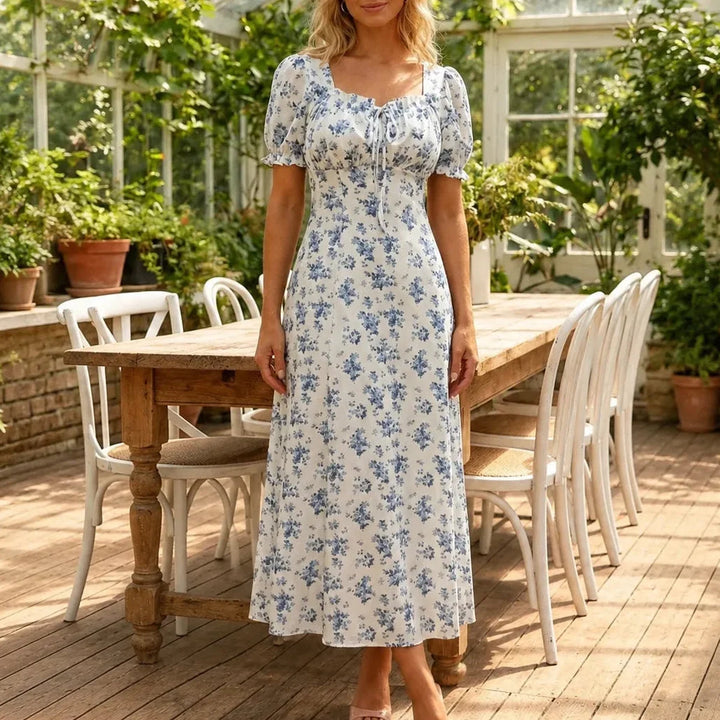 Women's Summer Dress with Puff Sleeve | Floral
