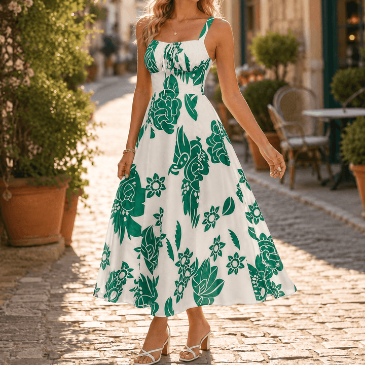 Women's Summer Dress with Tie Front | Floral