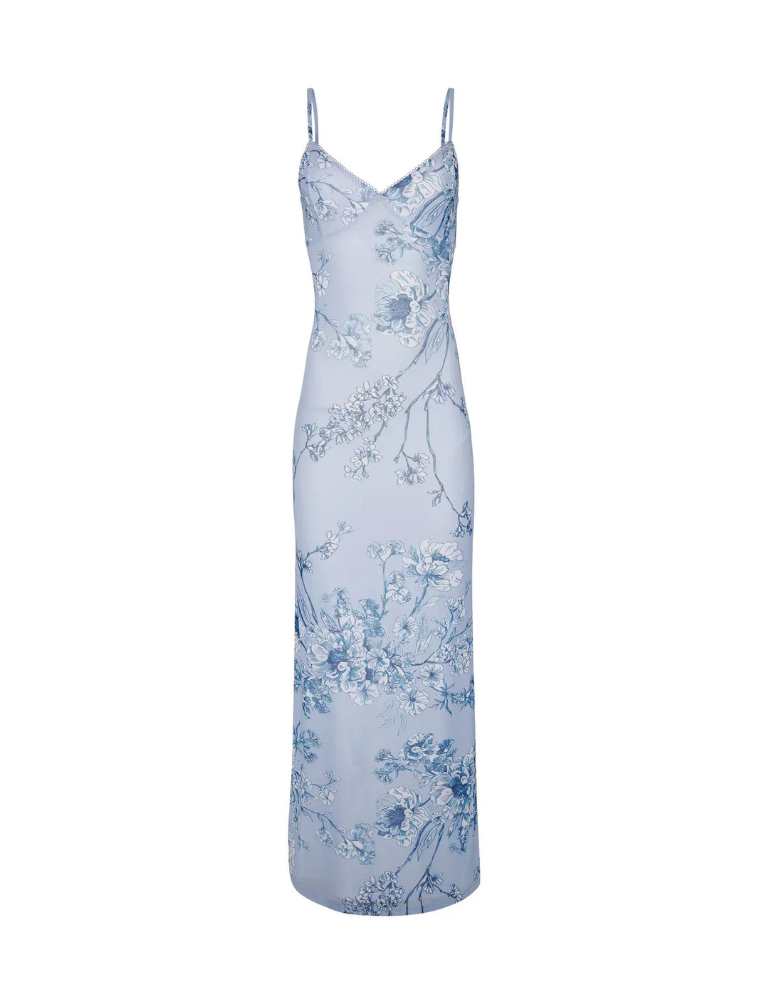 Women’s Sundress Maxi with Floral Print & Thin Straps | Summer