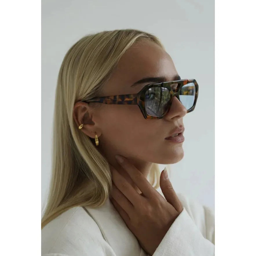 Women’s Sunglasses Chunky Leopard Frame | Geometric Aviator
