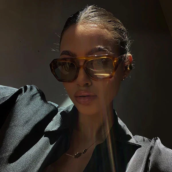 Women’s Sunglasses Chunky Leopard Frame | Geometric Aviator