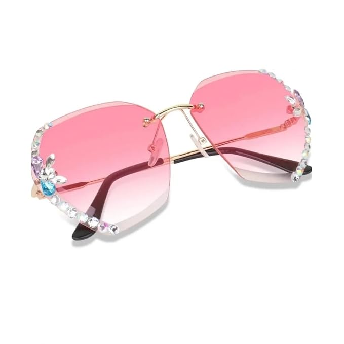 Women’s Sunglasses Oversized Geometric | Rhinestone Gradient