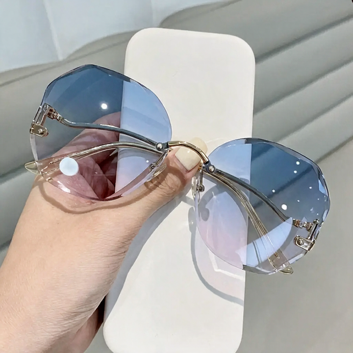 Women’s Sunglasses Oversized Rimless Geometric | Gradient Lens