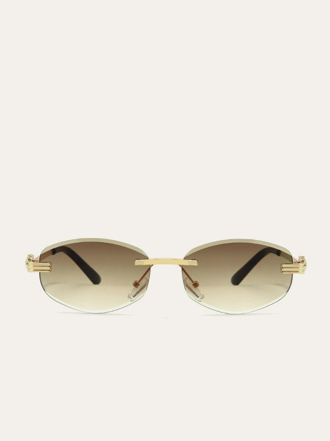 Women’s Sunglasses Rimless Oval Gradient Lens | Y2K