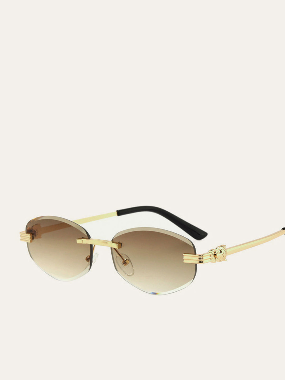 Women’s Sunglasses Rimless Oval Gradient Lens | Y2K