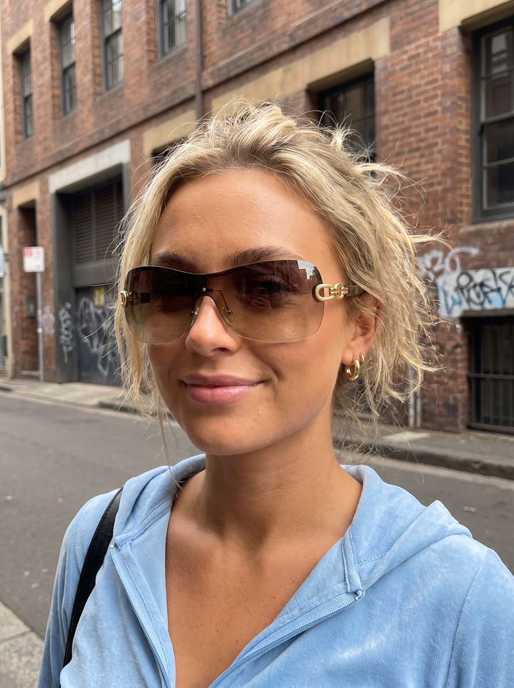 Women’s Sunglasses Rimless Shield | Gradient Lens