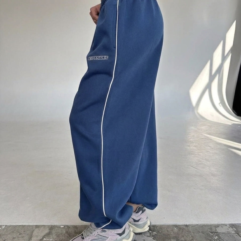 Women's Sweatpants with Baggy Fit & Side Stripe | Drawstring