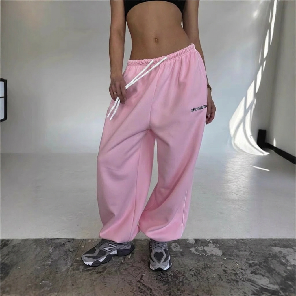 Women's Sweatpants with Baggy Fit & Side Stripe | Drawstring