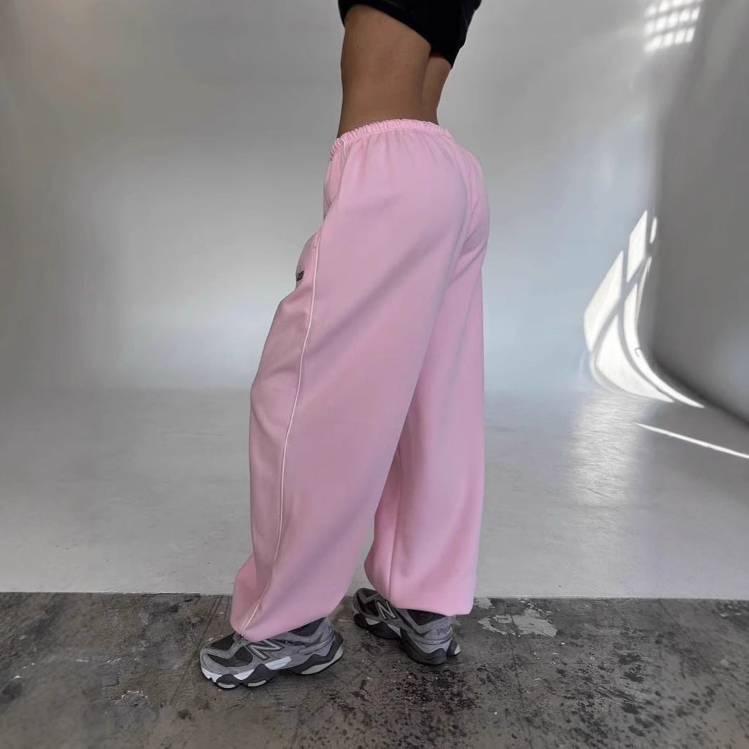 Women's Sweatpants with Baggy Fit & Side Stripe | Drawstring