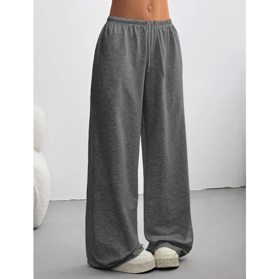 Women's Sweatpants with Drawstring Waist | Wide Leg