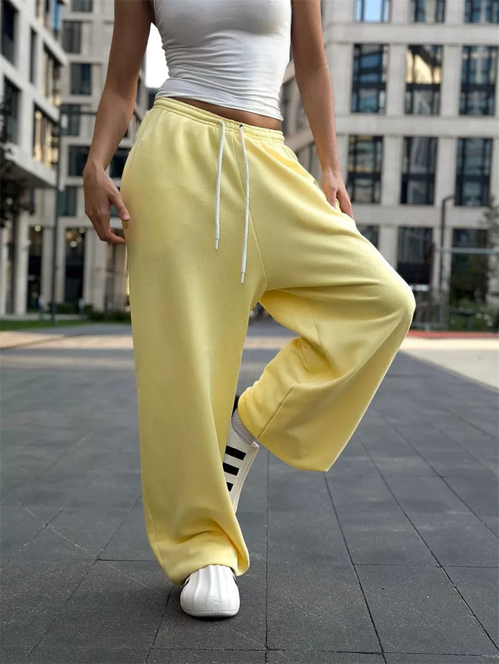 Women's Sweatpants with Drawstring Waist & Wide Leg | Baggy Fit