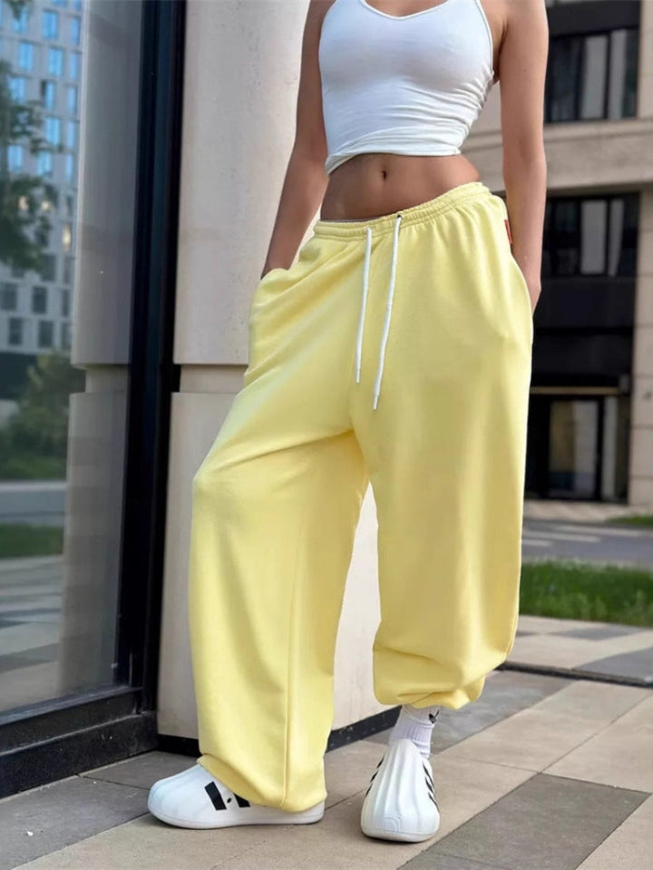 Women's Sweatpants with Drawstring Waist & Wide Leg | Baggy Fit